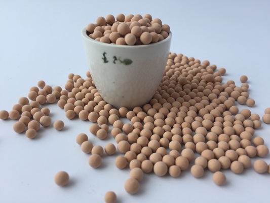 Kalite  1.6-2.5mm 4A Molecular Sieve Desiccant Granular  With 85N Compressive Strength fabrika